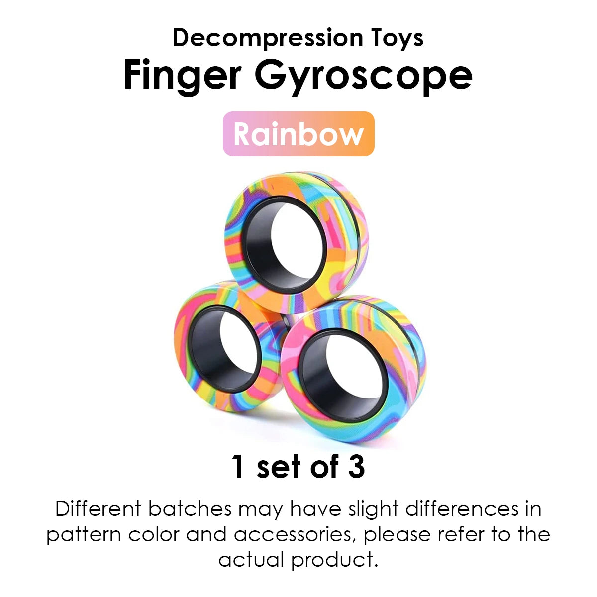 3Pcs Magnetic Rings Fidget